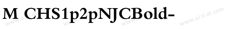 M CHS1p2pNJCBold字体转换